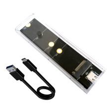 jixopn M.2NVMe/NGFF SSD-kabinett harddiskboks (lyseffekt NVME/NGFF2-i-1)