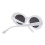 Hvide store runde retro solbriller sort glas hvid 3