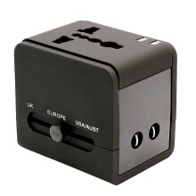 Univerzálny cestovný adaptér World Plug s duálnou USB nabíjačkou AU/US/UK/EU