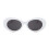 Hvide store runde retro solbriller sort glas hvid 2