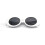 Hvide store runde retro solbriller sort glas hvid 4