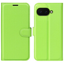 Capa para Google Pixel 9a em couro verde lichia