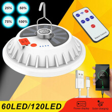 Linterna solar LED recargable para camping, 5 modos de luz, mini linterna perfecta para exteriores, senderismo y hogar, 60 LED.