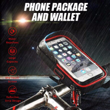 Borsa da manubrio anteriore impermeabile per MTB Kiplyki, con supporto per cellulare da 6 pollici, vendita all'ingrosso.