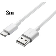Cabo USB-C compatível com Sony Xperia 1 - Xperia 5 - Xperia 10 - Xperia L4 - Cabo de carregamento tipo USB-C branco de 2 metros Phonillico branco