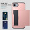 Capa híbrida compatível com iPhone 16e com compartimento para cartão, verde escuro. 6