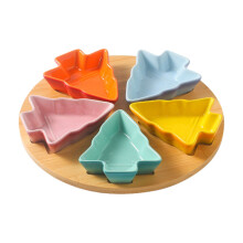 Plateau de fruits en forme de sapin de Noël, plateau de grignotages de Noël, melon et fruits compartimentés pour la maison, collations