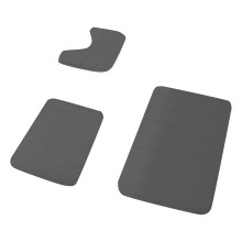 Ensemble de 3 tapis de bain en mousse à mémoire de forme Godom, pour salle de bain et toilettes, doux, confortables, absorbants et lavables en