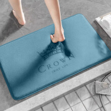 Tapis de bain à mémoire de forme 40 x 60 cm, ultra-absorbant, séchage rapide, dos en caoutchouc antidérapant, lavable, pour salle de bain,