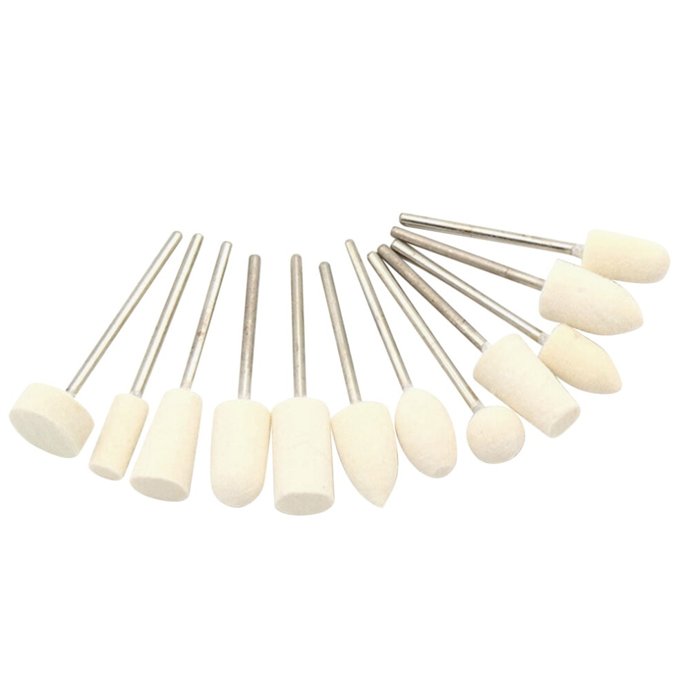 12pcs Glitter Nail Drill Heads for DIY Manicure Care
