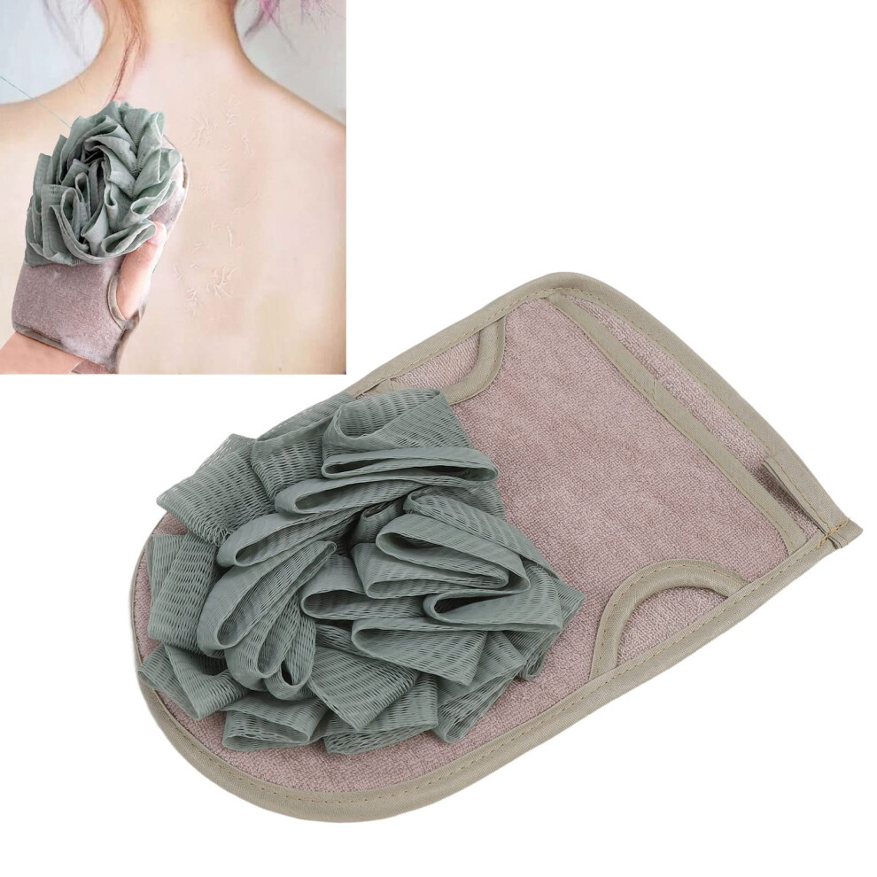 Dual Sided Exfoliating Shower Glove for Body, Back Scrubber Washcloth Removes Dead Skin