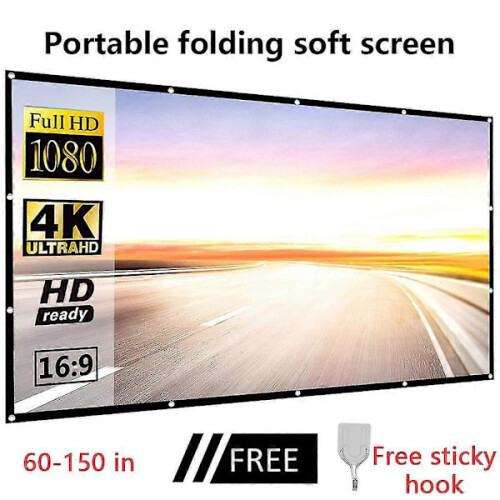 Foldable Projection Screen Theater HD Projector Screen Game 84inch Type 1 2
