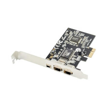 FOR PCI-E 1x to IEEE 3 PORTS 1394 Pcie Firewire Controller Card 1394 4PIN 9PIN Adapter VIA VT6308 set 1394A 1394B sound card