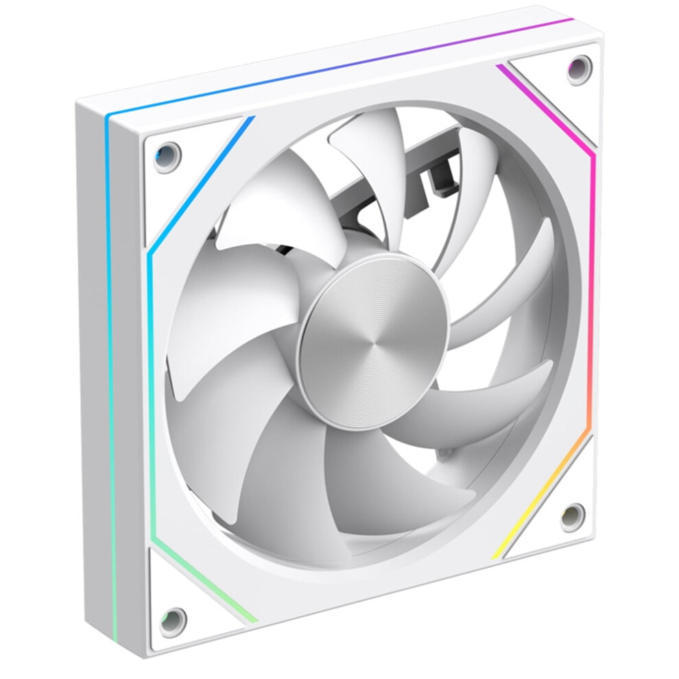 Jixopn 12Cm Rgb Case Fans 5V-3Pin Pwm Silent Computer Cpu Cooling Fan ( Regular) White 9104538839352