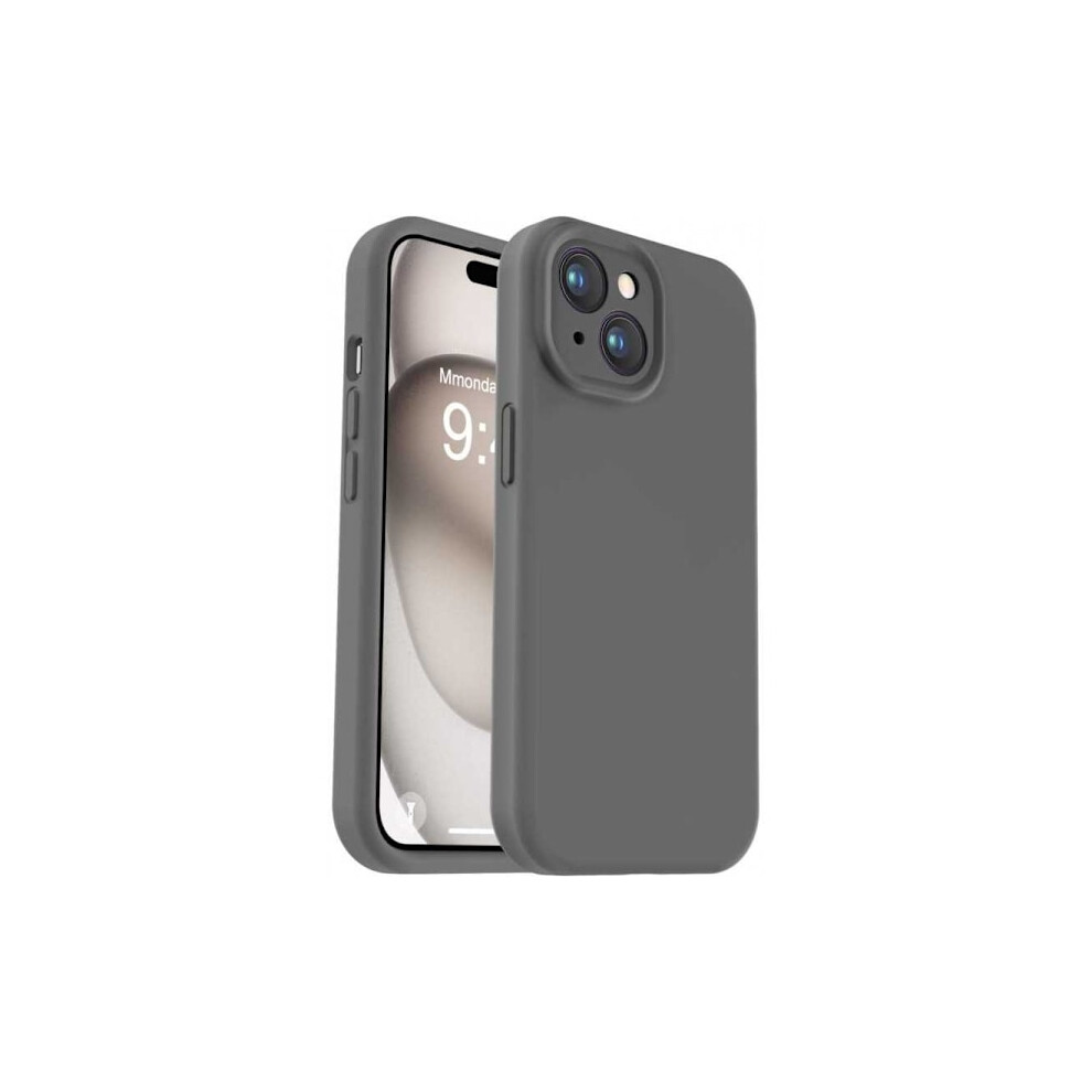 Compatible With Iphone 13 Rubber Cover With Camera Protection Liquid V2 - Grey 9104538840518