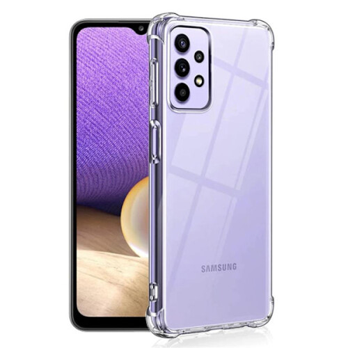 Compatible with Samsung Galaxy A32 - Shockproof Silicone Case Blue/Pink 2
