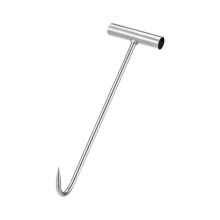 kowaku Manhole Hook Tool Single Hooks Pull Heavy Lid Pull Tool Manhole Covers Drain Covers Well Lid Opener Hook Versatile Lifting Hooks , 40CM