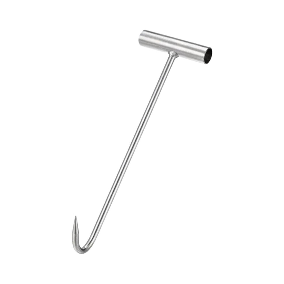 Kowaku Manhole Hook Tool Single Hooks Pull Heavy Lid Pull Tool Manhole Covers Drain Covers Well Lid Opener Hook Versatile Lifting Hooks 40Cm 9104538840884