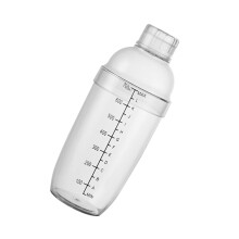 700ml PC Resin Transparent Hand Shaker Anti-fall Mixing Cup Milk Tea Bottle Antifreeze Anti-scalding Wine Shaker with Scale