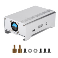 Zelfbouwbehuizing voor Raspberry Pi-projecten: schuifbare aluminium behuizing met sleufvormige bodem en elektromagnetische afscherming.