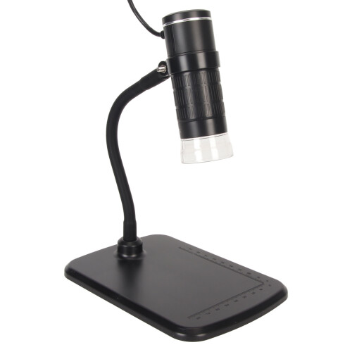 Microscope portable numérique à grossissement 1000x, endoscope, éclairage LED, luminosité réglable, bras flexible, interface 3 en 1 pour 1
