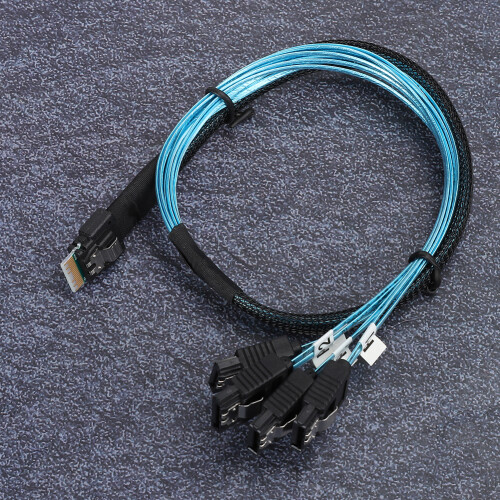 Εσωτερικό καλώδιο Sff8654To4X Sata για αποθήκευση διακομιστή, σύστημα 12Gbps, διεπαφή 1