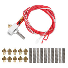 Náhradní sada hotendu MK8Brass Extruder Vysokoteplotní hliníkový topný blok Systém odvodu tepla se silikonovou ponožkou pro Creality E