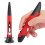 Mouse a penna wireless a risparmio energetico, USB 2.4G, ottico, con 4 pulsanti e design ergonomico per PC, Mac e tablet (rosso) 6