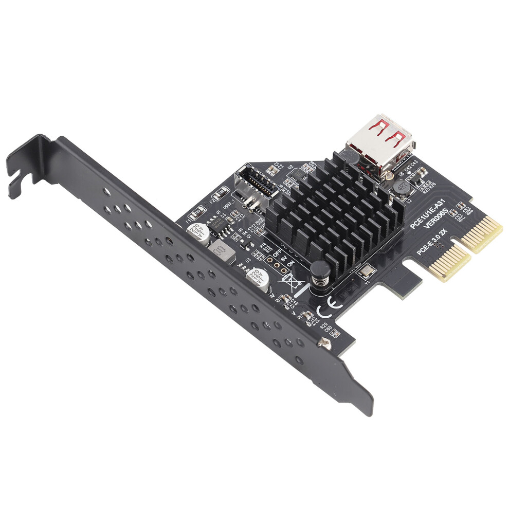 Pci-E Express Card Adapter Usb 3.1 Front Panel Header Backward Compatible High-Speed Data Transfer Stable Connection Multiple Usb Ports Expansion Solu 9147006766576