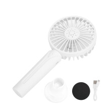 Ventilator reîncărcabil USB, ventilator ușor pentru machiaj, design drăguț, ventilator portabil cu 3 viteze, ventilator personal puternic,
