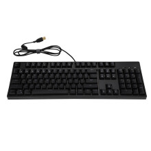 Mechanical Keyboard Ergonomic Ladder Key Caps Rainbow Backlight Full Size Double Shot PBT Keycaps Gaming Office Use With N Key Rollover Matte Black