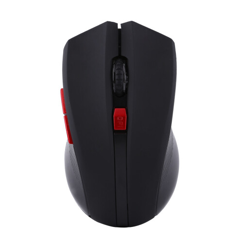 Mouse da gioco wireless con 2400 DPI, mouse ottico ambidestro a 6 tasti, mouse portatile plug and play per PC, laptop e notebook con elevata
