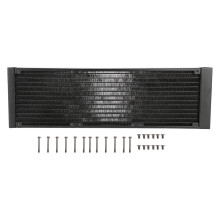 Radiatore per raffreddamento a liquido, kit scambiatore di calore con serbatoio in ottone e alette in rame rosso da 120 mm con saldatura a rifusione,