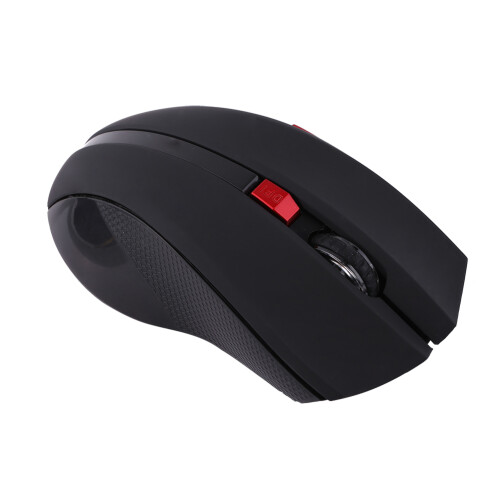 Mouse da gioco wireless con 2400 DPI, mouse ottico ambidestro a 6 tasti, mouse portatile plug and play per PC, laptop e notebook con elevata 1