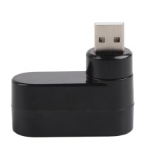 Plug-and-Play-USB-Hub mit 3 Ports, drehbarem Anschluss, Spannungsschutz und schlankem Design für Windows, Mac und Linux.