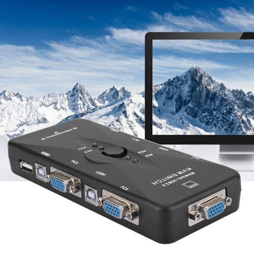 Διακόπτης KVM 2 θυρών για έλεγχο δύο υπολογιστών, συμπαγής σχεδιασμός Διακόπτης USB 2