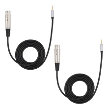 Betrouwbare audio-interfacekabel, ongebalanceerde XLR naar 1/4 inch kabel met PVC-omhulde draad en gegoten trekontlasting voor duurzame en stabiele