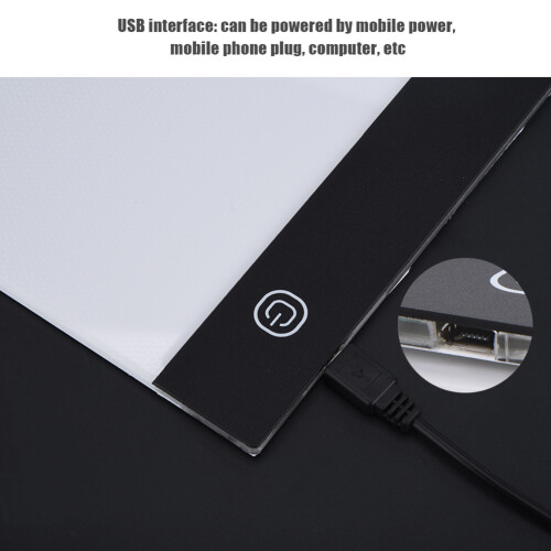 A4 USB LED Tracing Light Box - Adjustable Brightness Lightweight Drawing Board