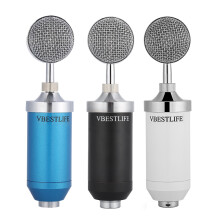 USB mikrofon ütéscsillapító tartóval, nagy teljesítményű kondenzátor mikrofon élő közvetítések felvételéhez, zajcsökkentéssel, XLR