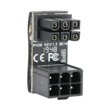 Laagprofielconnector voor GPU-voedingsadapter, 180 graden draaibare PCIe-kabelrichtingsadapter voor behuizingen met beperkte hoogte