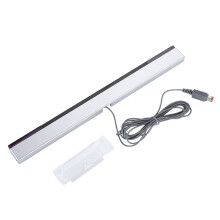 Easy Attachment to TV Monitor USB Wired Infrared IR Ray Motion Sensor Bar Compatible with Nintendo Wii and Wii U, Ergonomically Designed Replacement S