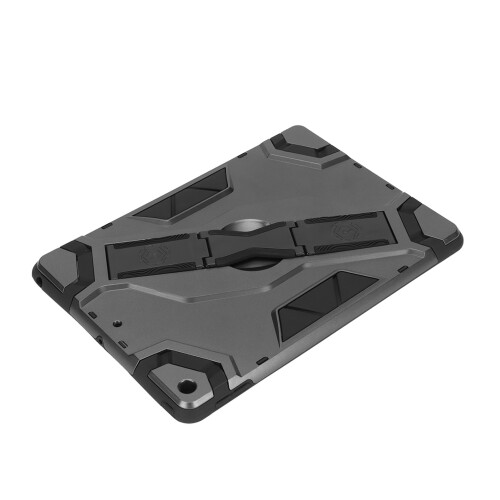 Capa protetora para iPad de 10,2 polegadas, com suporte robusto e multiângulo, resistente a impactos, ideal para trabalho e estudo. Design 1