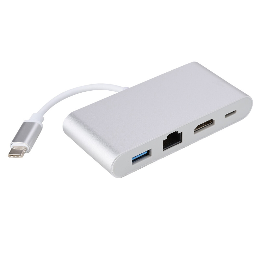 4K Uhd Hdmi Video Output Type C Hub With Usb 3.0 Rj45 Ethernet And Fast Charging Port Universal Usb C To Hdmi Multiport Adapter For Laptops Tablets 9175034405952