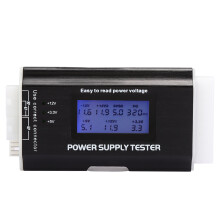 Tester de alimentare Power Star pentru diagnosticarea PC-ului, afișaj LCD cu cristale lichide cu citire a tensiunii, alarmă sonoră și detectare