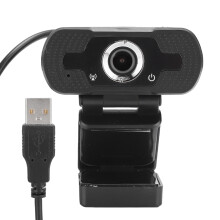 USB-webcam met automatische lichtcorrectie en dynamische contrastverbetering, Full HD 1080p 30FPS camera, ingebouwde microfoon voor online