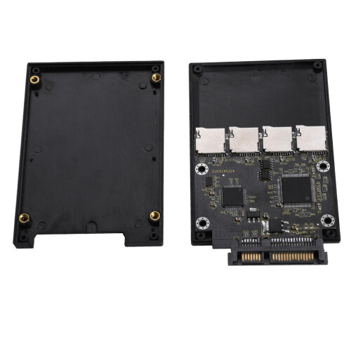 Module convertisseur de carte microSD TF vers SATA, adaptateur SD SATA à faible consommation, interface MMC SATA, conception compacte pour 2