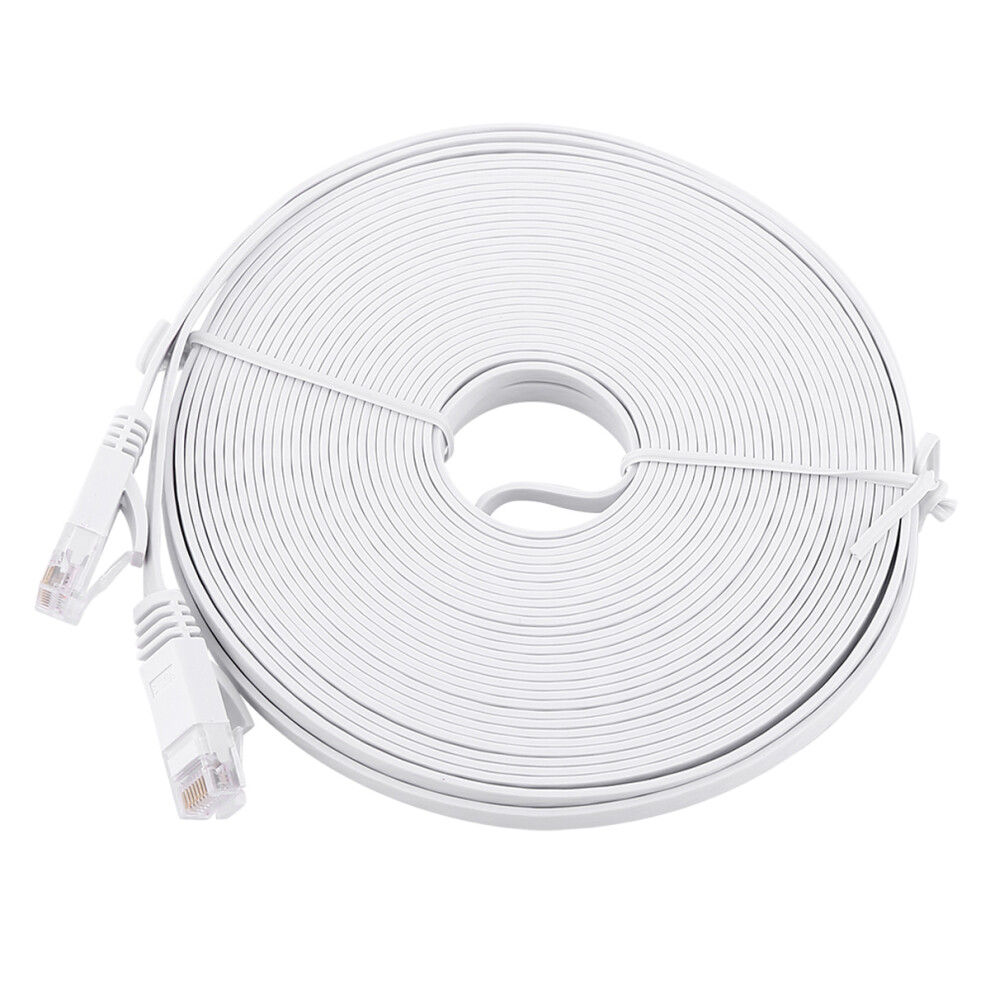 Ethernet Network Cable For Broadband Connection, Flat Design Slim And Flexible Cat 6 Lan Internet Cord, No Interference Plated Contacts Rj45 Conn Gold 9147006773857