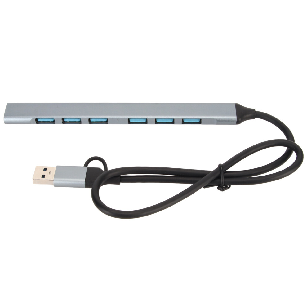 Plug And Play Usb Hub Splitter, 7 Port Usb Hub With Led Indicator And 5Gbps Data Transfer Speed, Compact Portable Backward Compatible For Wide 9175034379277