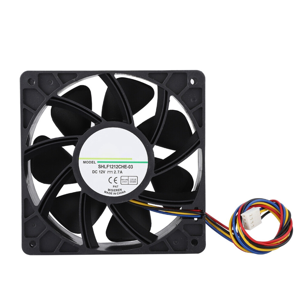 Quiet Cooling Fan With Dual Ball Bearing, High Airflow Brushless Fan For Server Cabinet And Pc Case, 4Pin Pwm Temperature Controlled Fan With 9175034406003