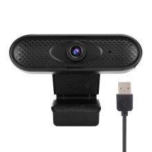 Streaming webcam met microfoon en statief inbegrepen. Full HD 1080p webcamera met groothoeklens en automatische lichtcorrectie voor laptop en desktop.